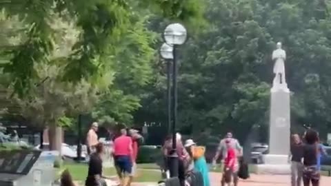BREAKING_ Supporters at walk to remember Gaza attacked with flamethrower