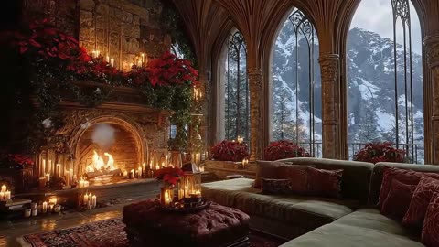Royal Christmas Fireplace 2026: Elegant Orchestral Music for Winter Ambience