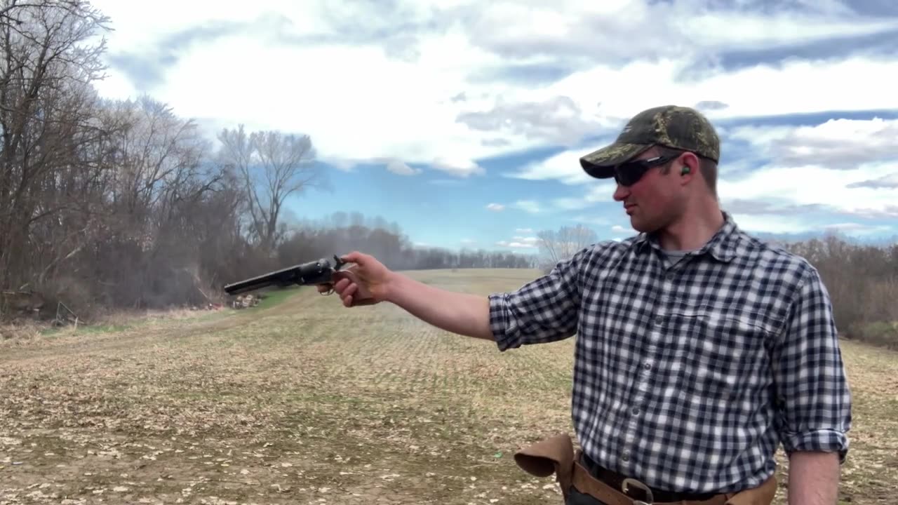 Homemade black powder in a cap and ball revolver