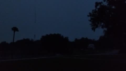 Greenish blue lightning WTH