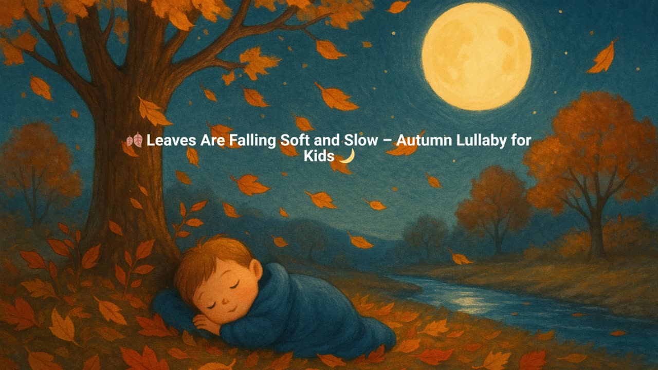 🍂 Leaves Are Falling Soft and Slow – Autumn Lullaby for Kids 🌙 Gentle Sleep Song