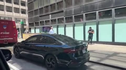 Hussy goes to a church