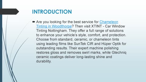Best Chameleon Tinting in Woodthorpe