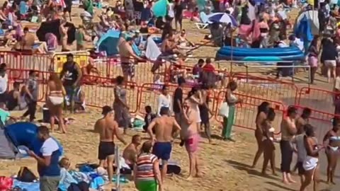 On many beaches in UK there are almost no British people left.