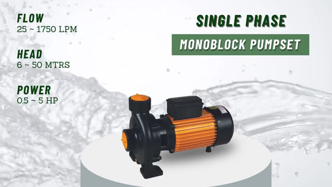 Efficient Monoblock Pumpset for Reliable Water Supply