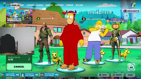 Fortnite X The Simpsons! 50+ Crown Wins! [100 Follower Goal!]