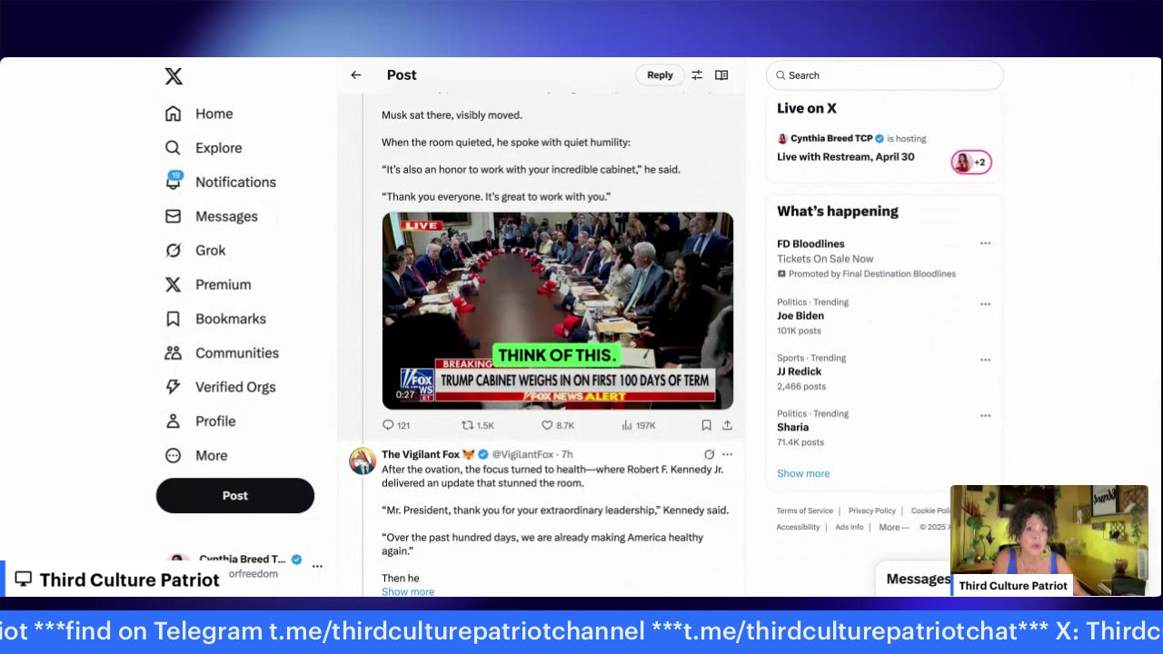 4/30/25 First 100 days, the Greatest Comeback, Bail Reform in TX, Pay less taxes LAWFULLY, Disney petition to stop grooming, Canadian Prime minister is a concern & more!