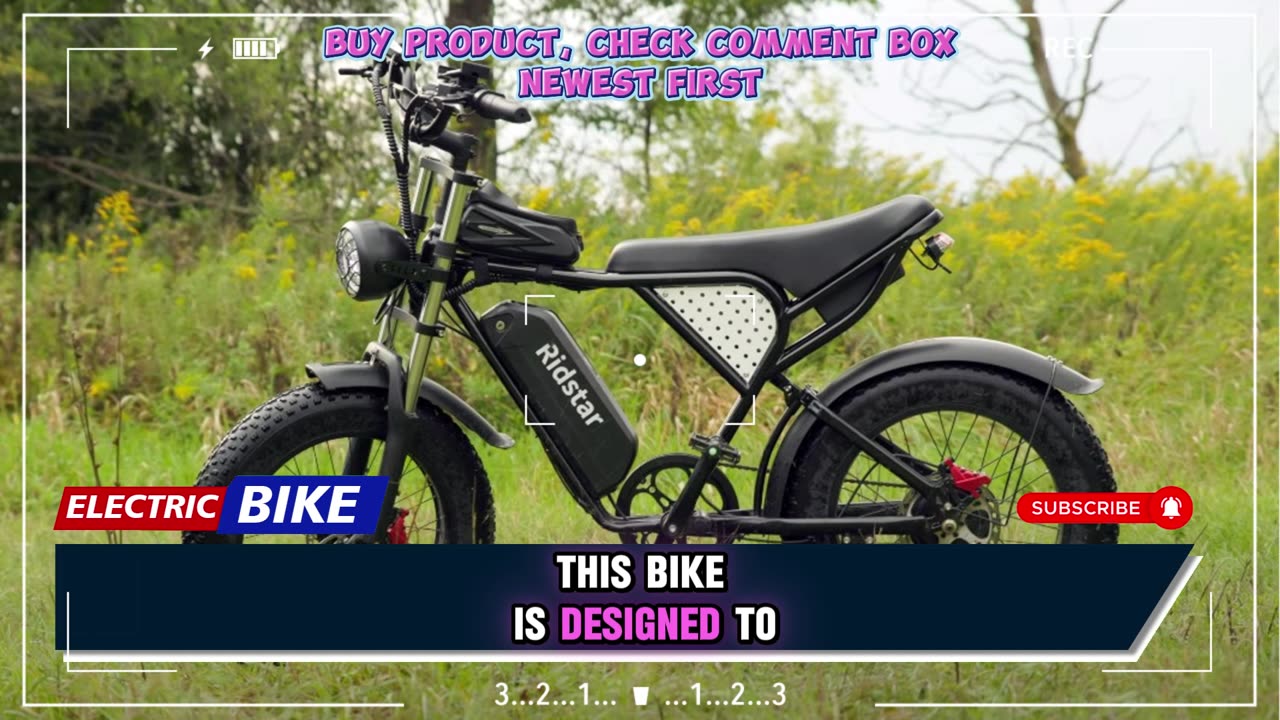 Ridstar Q20 Pro Electric Bike 52V 20AH Dual Battery Off-road Electric Bike