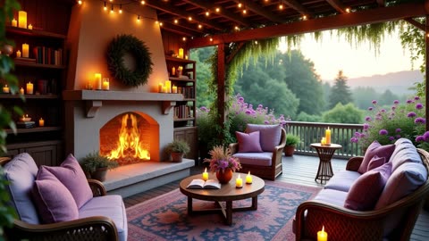 Sleep, Meditate, or Study while at peace on the patio by a cozy fire.☕🔥