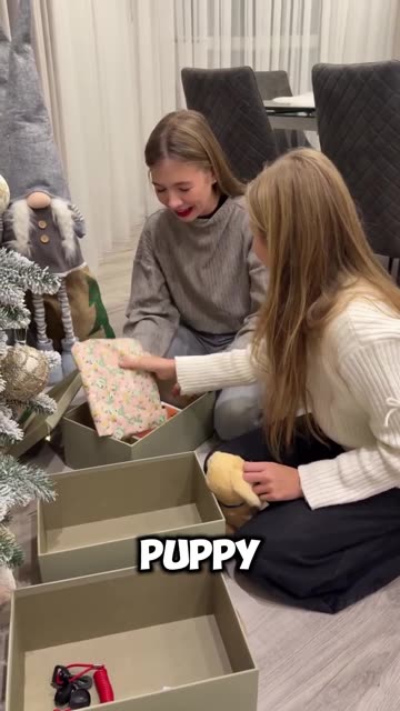 she felt left out while opening her Christmas gift
