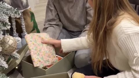 she felt left out while opening her Christmas gift