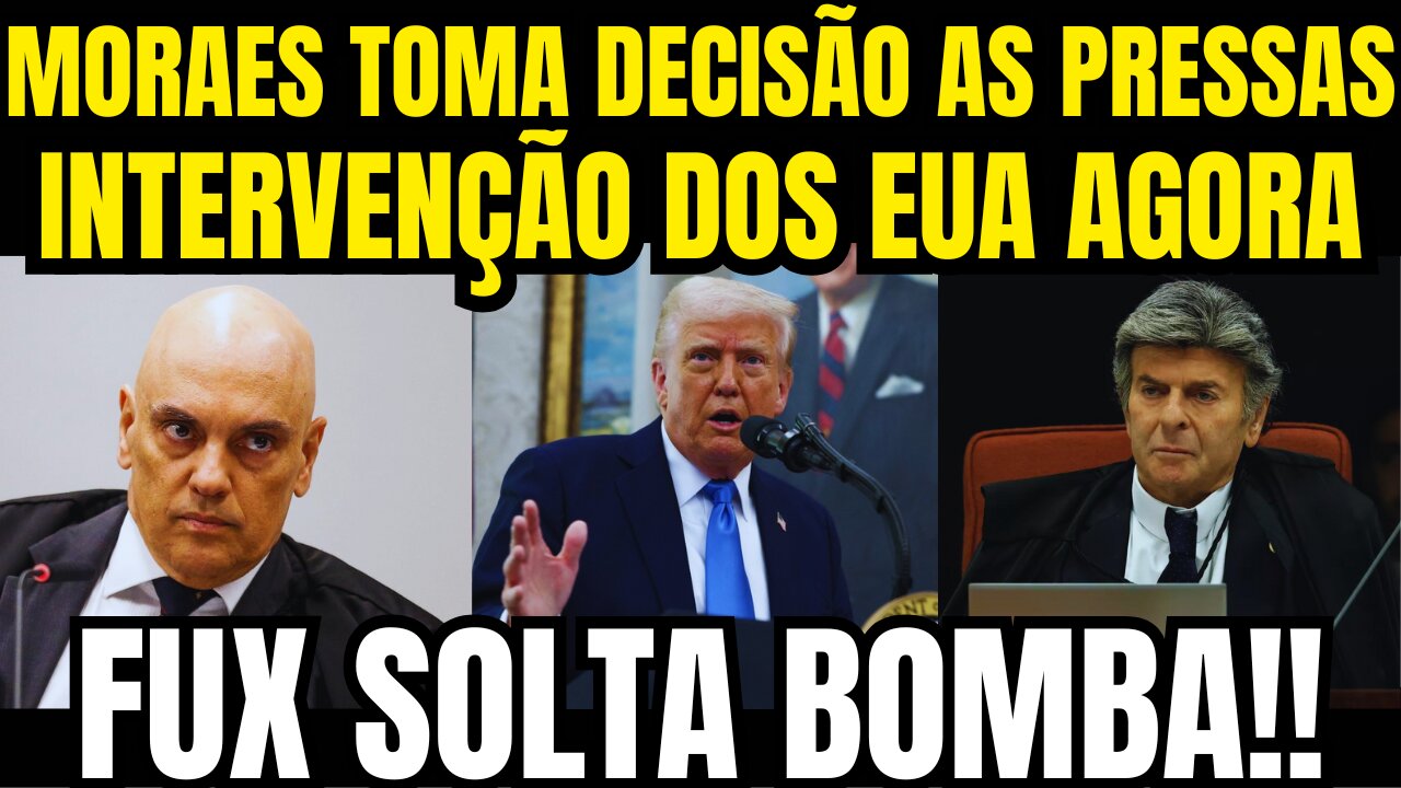 MORAES RETIRA PROCESSO CONTRA BOLSONARO!! INTERVENÇÃO DOS EUA!! FUX ENVOLVIDO