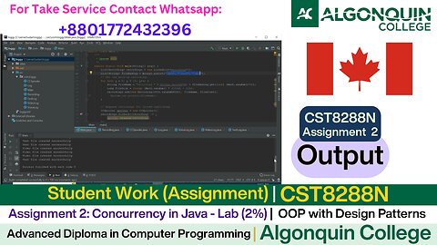 Client Work (Assignment) |CST8288N Assignment 2 Java OOP + Design Patterns |Algonquin College