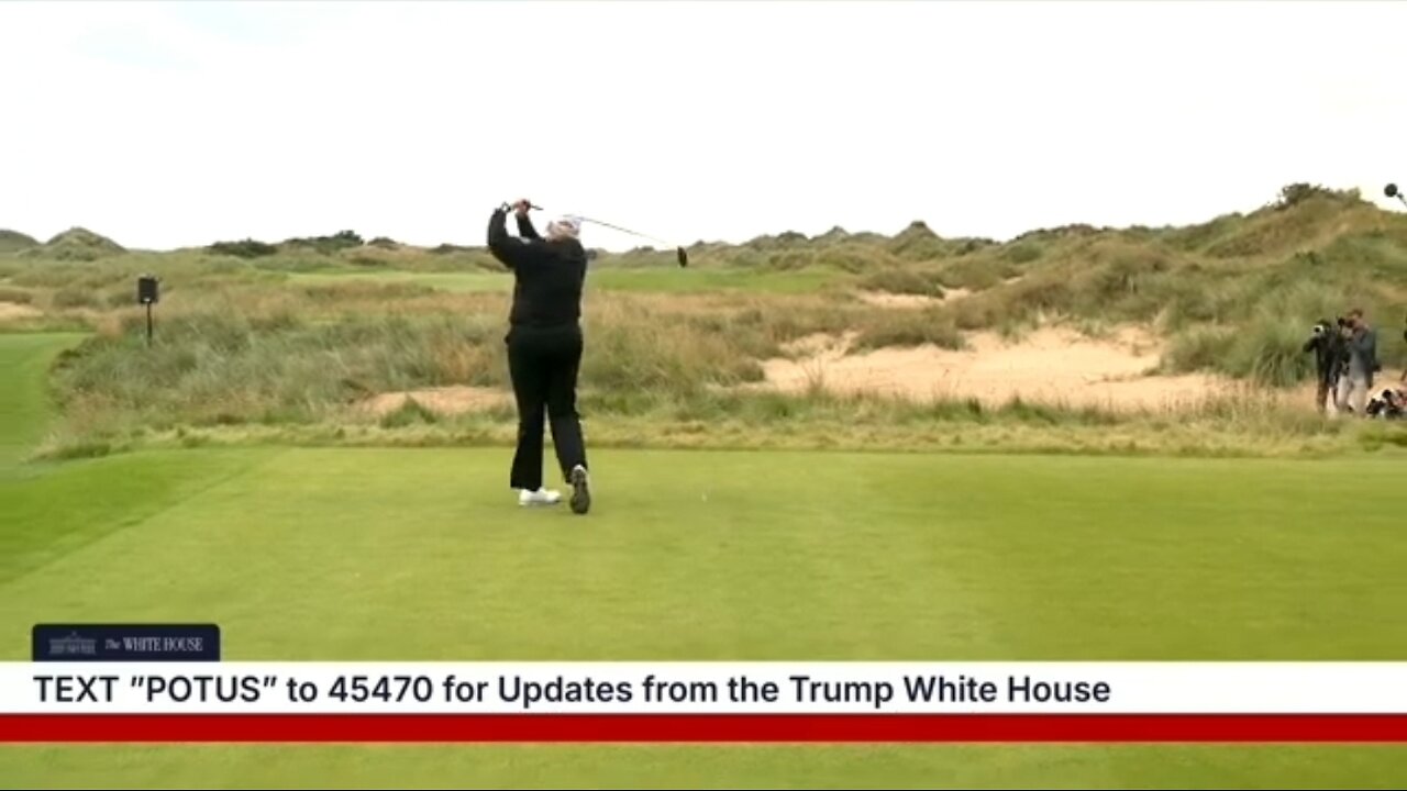 President Trump and Eric Trumps First Swings At Trump International Golf Links Aberdeen