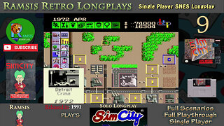 SimCity | SNES | 1991 | Scenario #4 Detroit | Retro Longplay | Episode 9