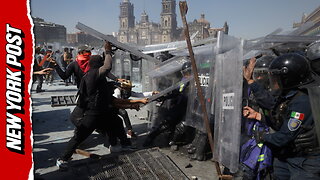 At least 100 police officers injured as Gen Z protests explode into chaos in Mexico City