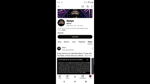zexyo letting pedophiles on his channel exposed