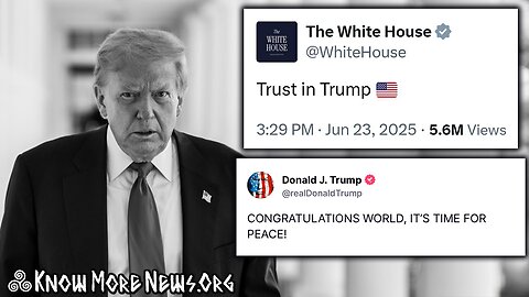 Trust in Trump, Trump was Right, Ceasefire, Peace on Earth | Know More News Adam Green