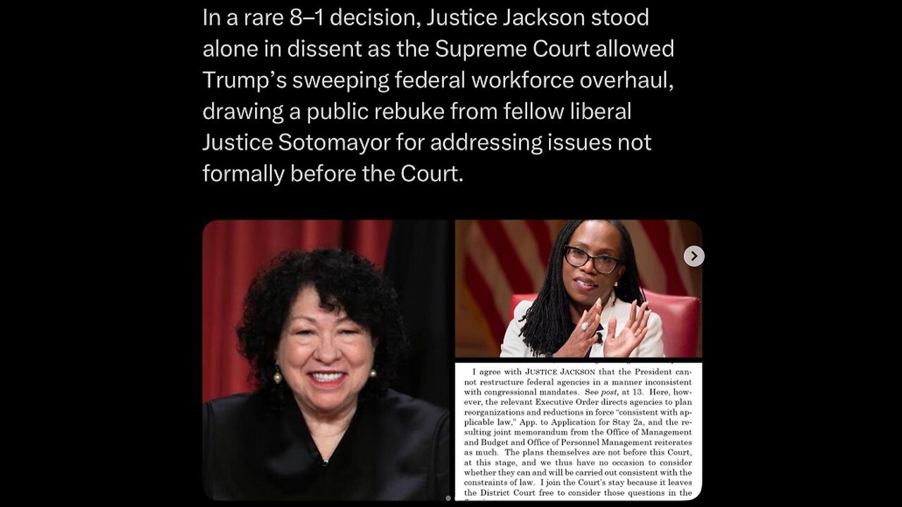 Jackson Draws Rare Liberal Reproach from Justice Sotomayor in Supreme Court Battle