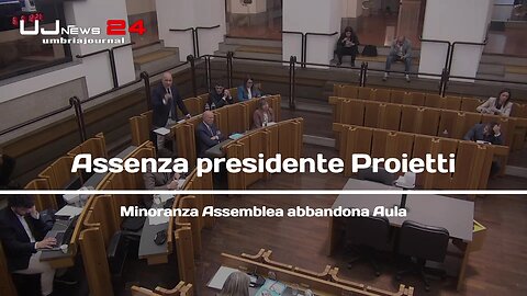 Assenza presidente Proietti Minoranza Assemblea abbandona Aula