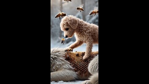 Tiny Dog Saves Giant Wolf From Freezing to Death