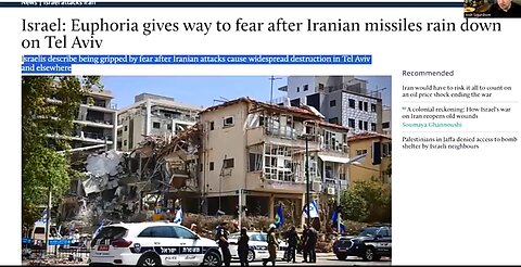 HUGE IRAN BLOWBACK! - TEL AVIV SHELLED & US CONSIDERING ENTRY TO IRAN WAR! - MANUFACTURED CHAOS 💣