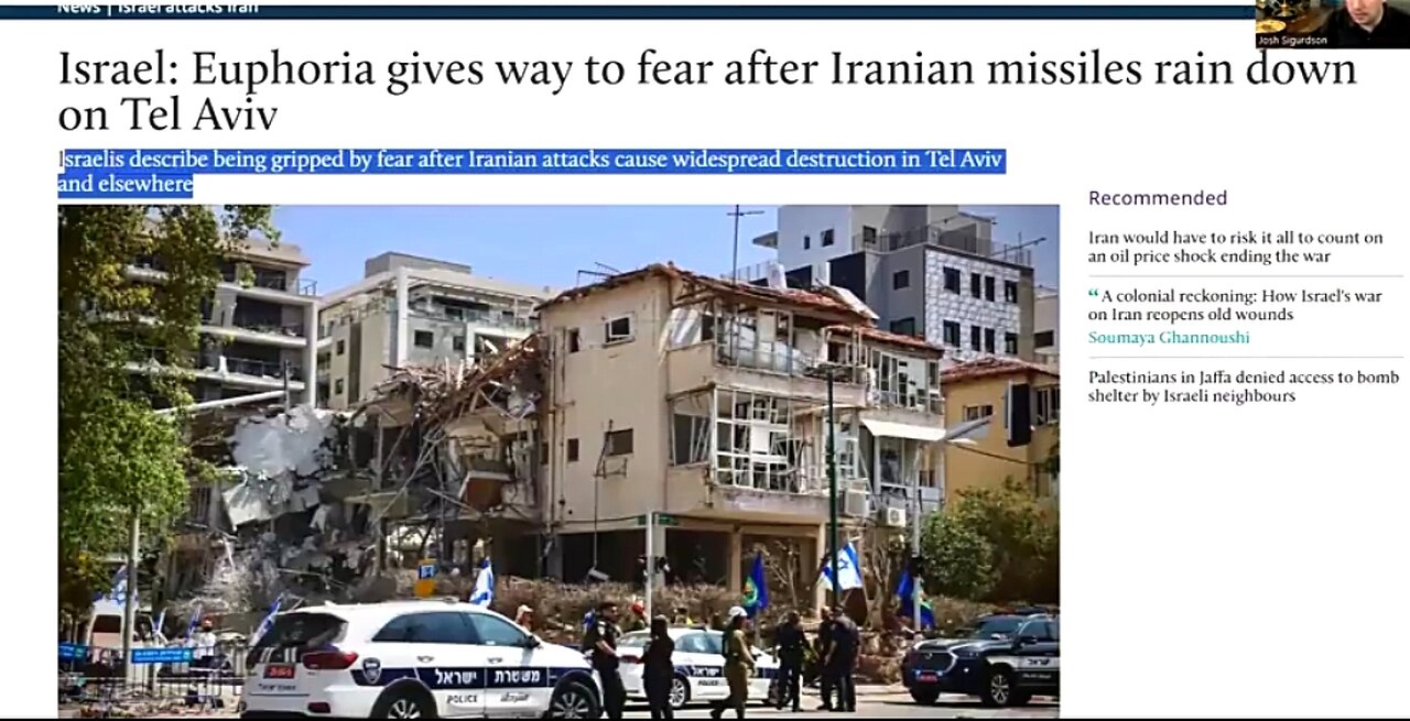 HUGE IRAN BLOWBACK! - TEL AVIV SHELLED & US CONSIDERING ENTRY TO IRAN WAR! - MANUFACTURED CHAOS 💣