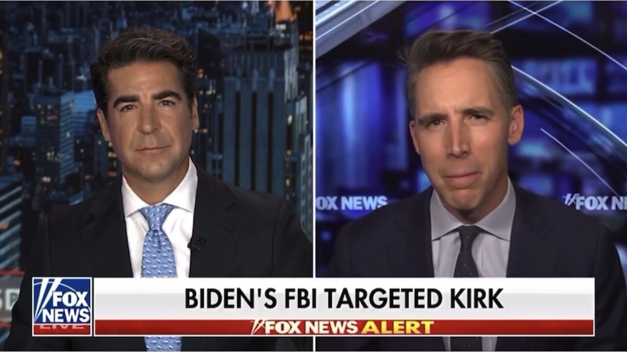 NEW: Senator Josh Hawley says Biden’s FBI was “INTIMIDATING” Charlie Kirk