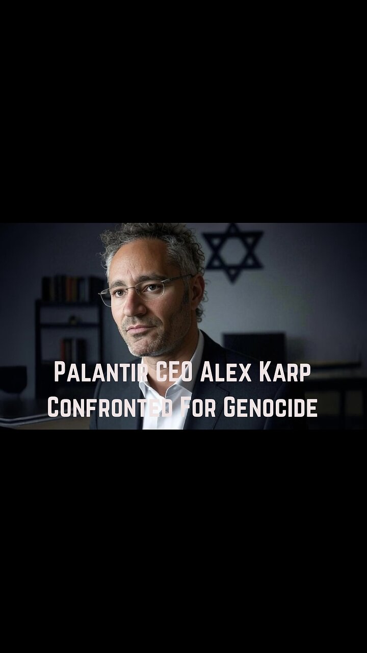 Palantir CEO Alex Karp Confronted For Genocide