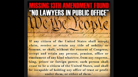 The 'Missing' 13th amendment ? "Titles of Nobility & Honour"and what this means (Its been found)