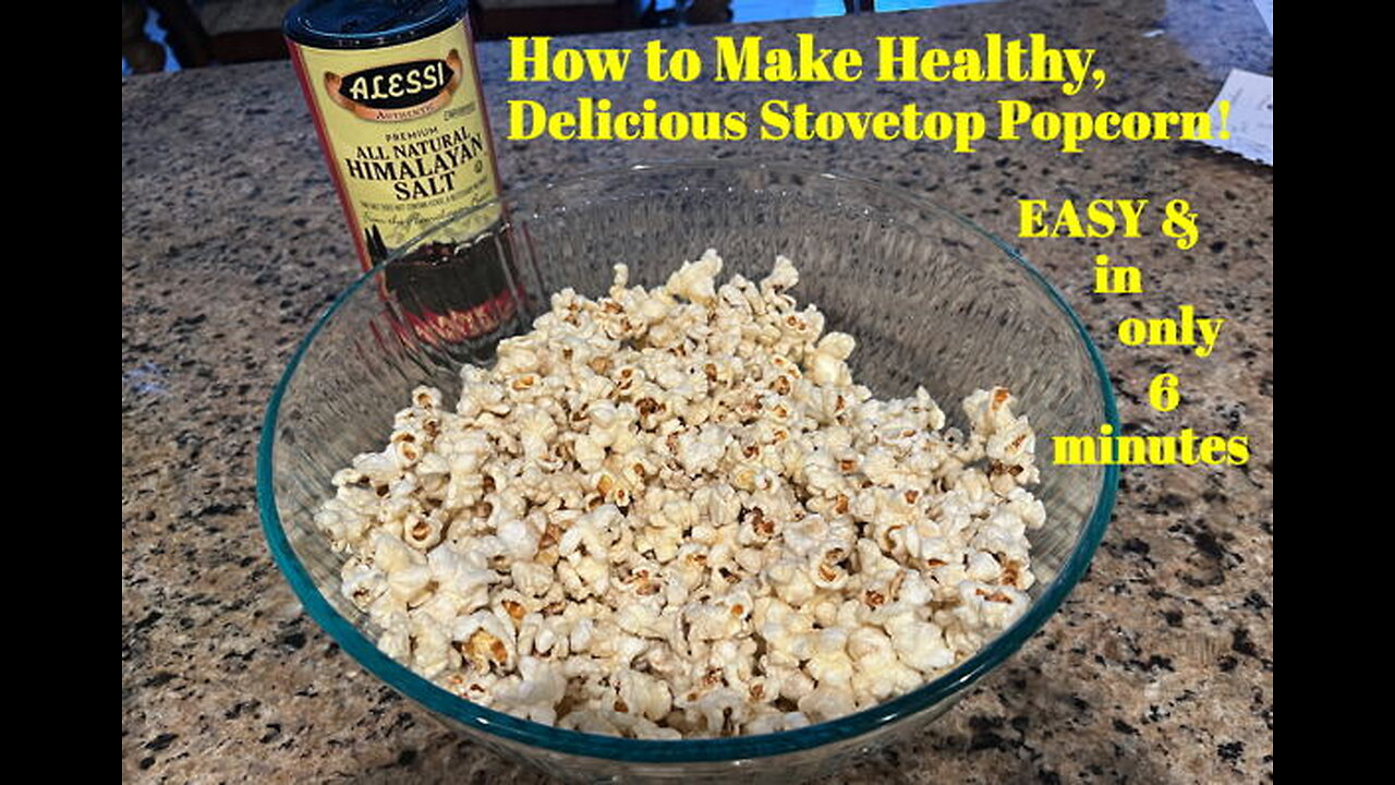 How to Make Perfect, Delicious Stovetop Popcorn! (Easy & In Only 6-Minutes) (Ep. #00126)