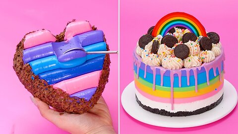 Perfect Nutella Rainbow Roll Cake Idea 🌈 #cake #shorts #satisfying #tasty