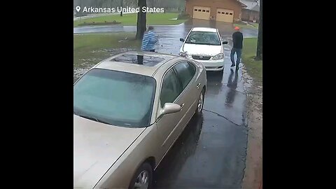 Insane Footage of Couple Just Missed by Lightning Strike