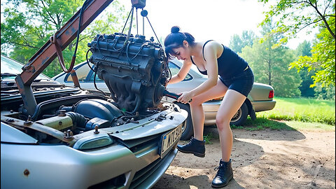 Girl Restores 1995 Mitsubishi GALANT That Was Lying In A Swamp For Years/ Car Painter, Part 2