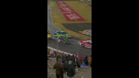 🎙 “CONTACT! Hocevar into Ty Gibbs in the 54!” 🏁💥