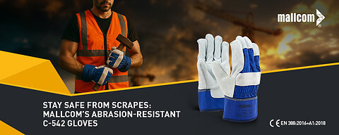Mallcom C-542 Abrasion-Resistant Gloves | Canadian Leather Gloves with Knuckle Protection