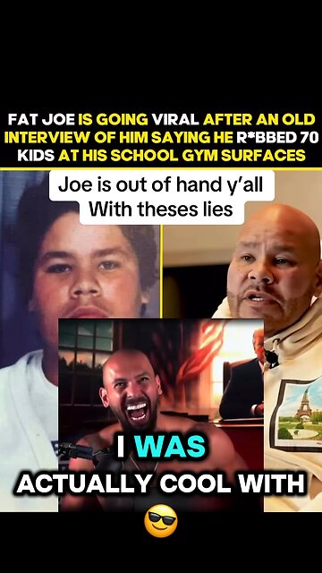 FAT JOE IS GOING VIRAL AFTER AN OLD INTERVIEW OF HIM SAYING HE R*BBED 70 KIDS AT HIS SCHOOL GYM