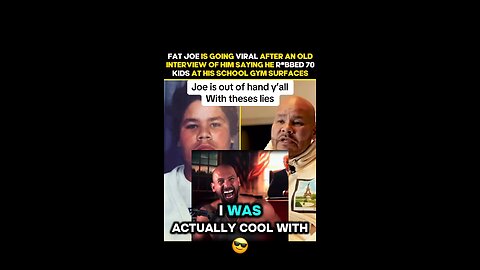 FAT JOE IS GOING VIRAL AFTER AN OLD INTERVIEW OF HIM SAYING HE R*BBED 70 KIDS AT HIS SCHOOL GYM