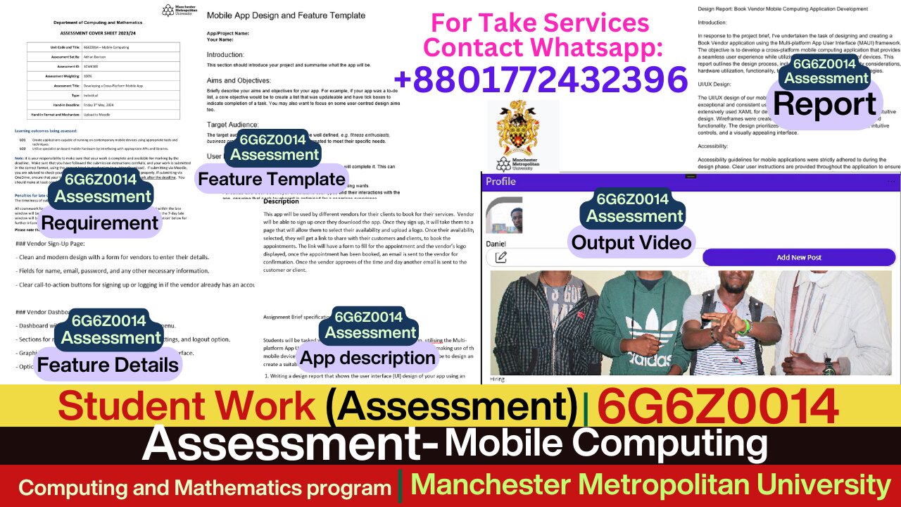 Student Work (Assessment) | 6G6Z0014 Mobile App Demo using MAUI | Manchester Metropolitan University