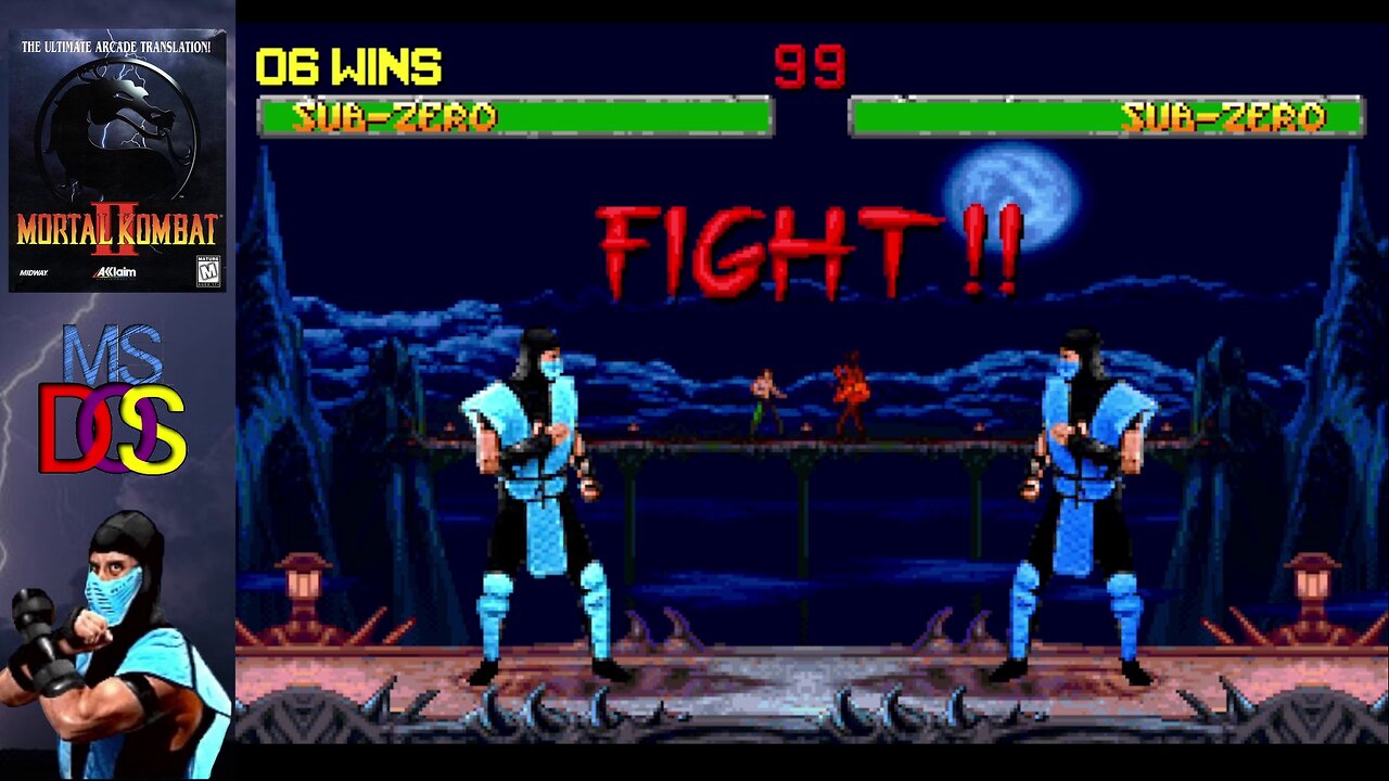 Mortal Kombat II (MS-DOS) - Sub-Zero vs. Sub-Zero