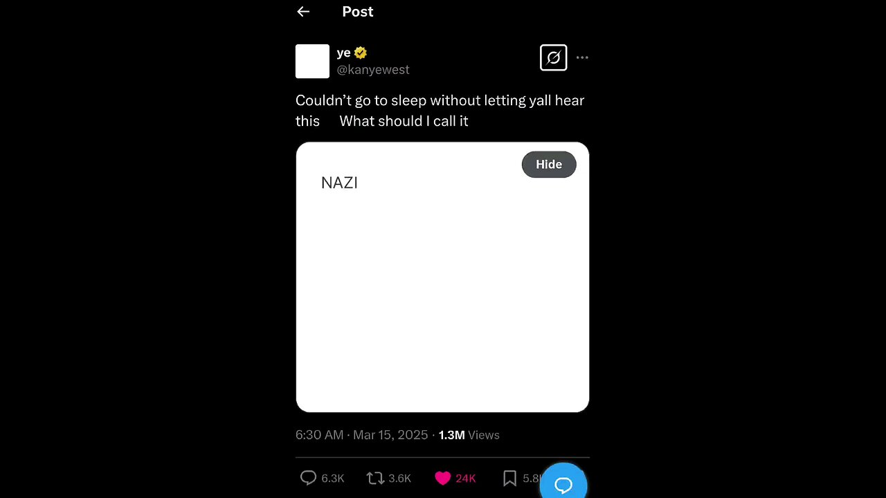 ye new nazi song dropped