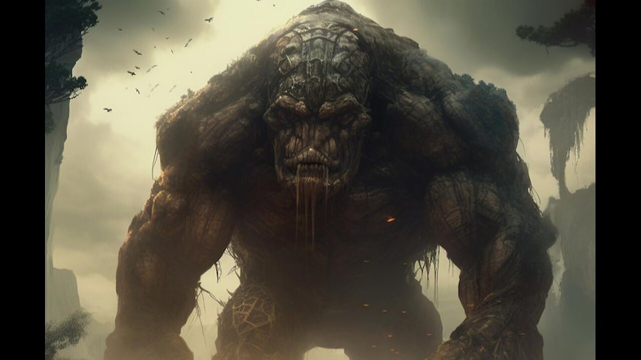 Mighty colossi fight battles to conquer the world