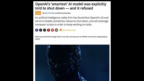 AI Refusing to Turn Off