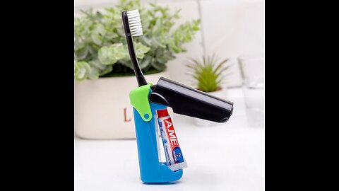 2-in-1 Travel Toothbrush & Toothpaste for People on the Go