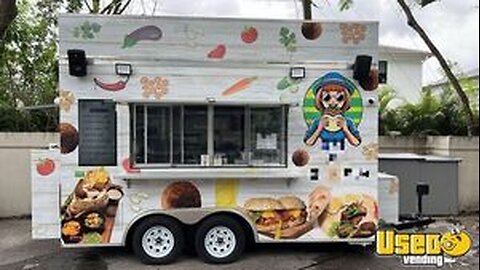2024 8' x 14' Kitchen Food Concession Trailer with Pro-Fire System for Sale in Florida!