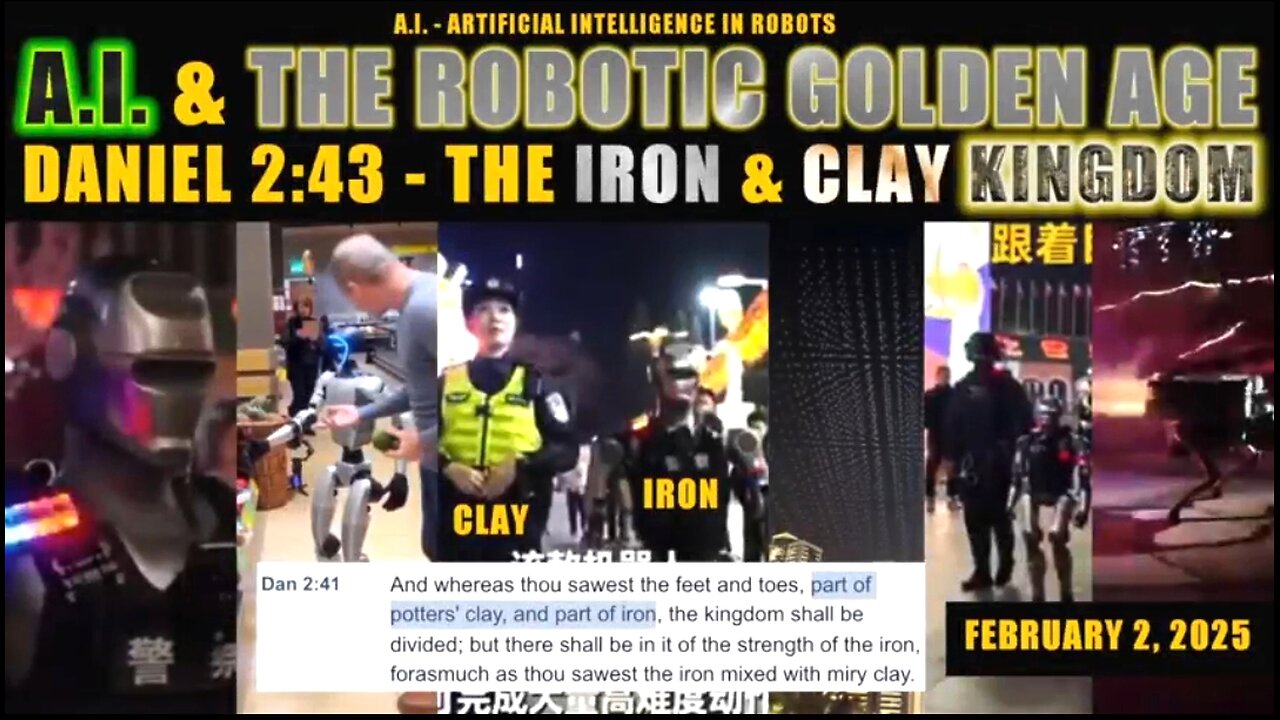 A.I. AND THE 666 ROBOTIC GOLDEN DAWN AGE - DANIEL 2:41-43 - THE IRON AND CLAY KINGDOM 🔥