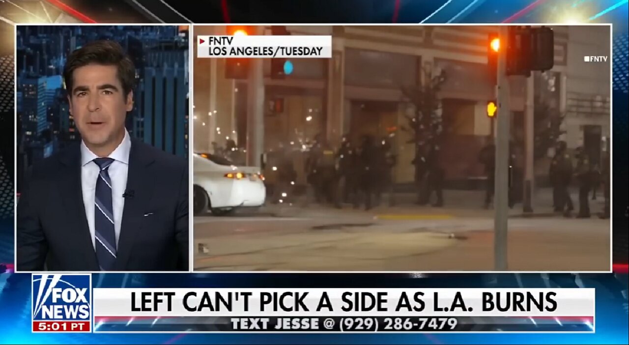 The left can't pick a side while LA burns