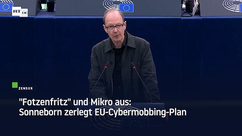 "Fotzenfritz" und Mikro aus: Sonneborn zerlegt EU-Cybermobbing-Plan