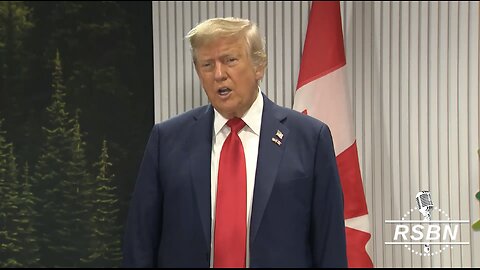 TRUMP❤️🇺🇸🥇🪽🕺🌲HOLD REMARKS AT G7 SUMMIT🤍🇺🇸🏅🪽🌲IN KANANASKIS CANADA💙🇺🇸🏅🪽🇨🇦🌲🏞️⭐️