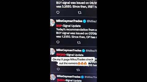 On X MikeJTrades Runners🔥